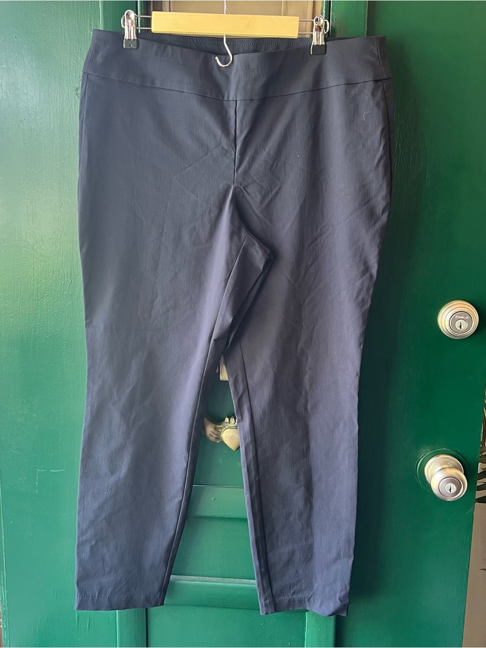 Christopher & Banks Navy Straight-Leg Chinos